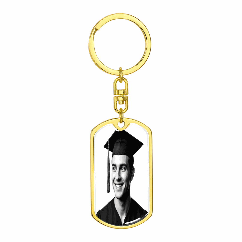 Personalized Dog Tag Keychain for Him