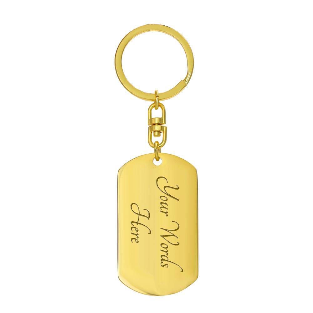 Personalized Dog Tag Keychain for Him