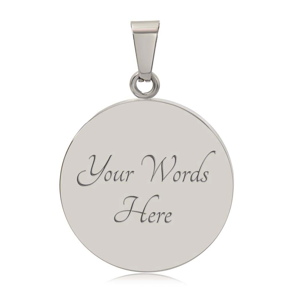 Custom Pet Photo Circle Necklace | Personalized Cat & Dog Memorial Jewelry for Pet Moms