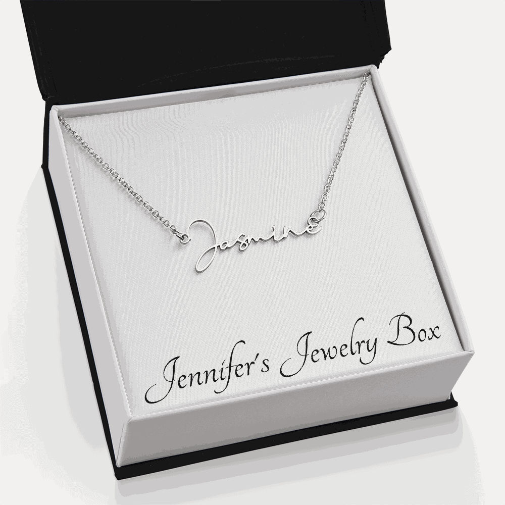 Signature Style Name Necklace — Custom Engraved, Up to 11 Characters