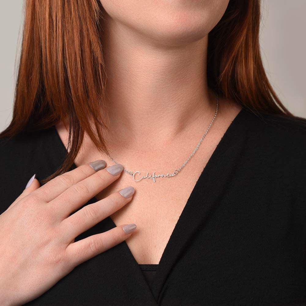 Signature Style Name Necklace — Custom Engraved, Up to 11 Characters