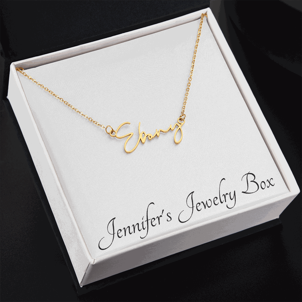 Signature Style Name Necklace — Custom Engraved, Up to 11 Characters