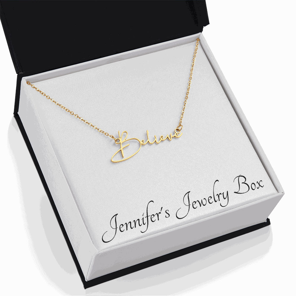 Signature Style Name Necklace — Custom Engraved, Up to 11 Characters