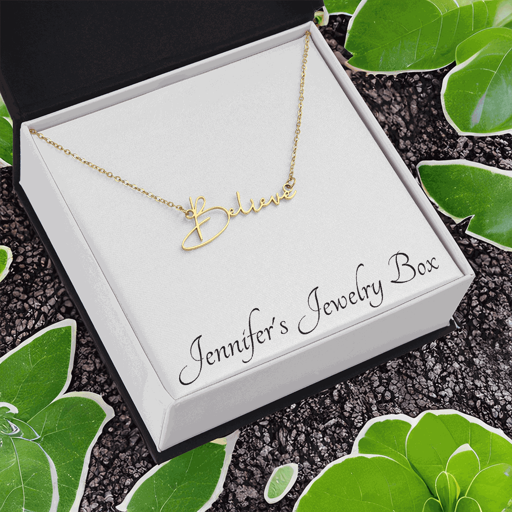 Signature Style Name Necklace — Custom Engraved, Up to 11 Characters