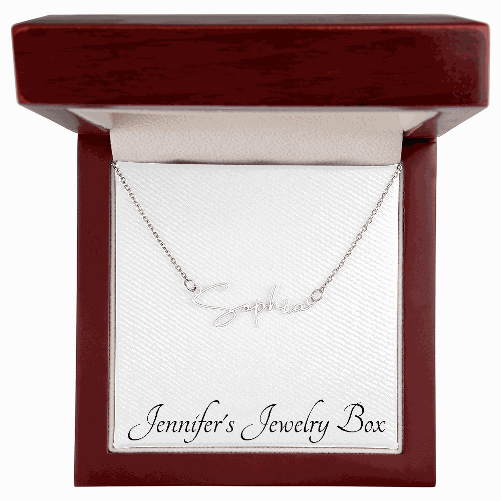 Signature Style Name Necklace — Custom Engraved, Up to 11 Characters