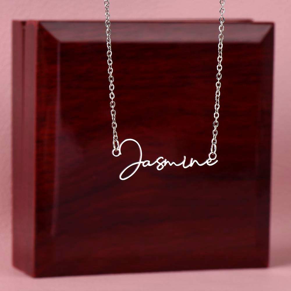 Signature Style Name Necklace — Custom Engraved, Up to 11 Characters