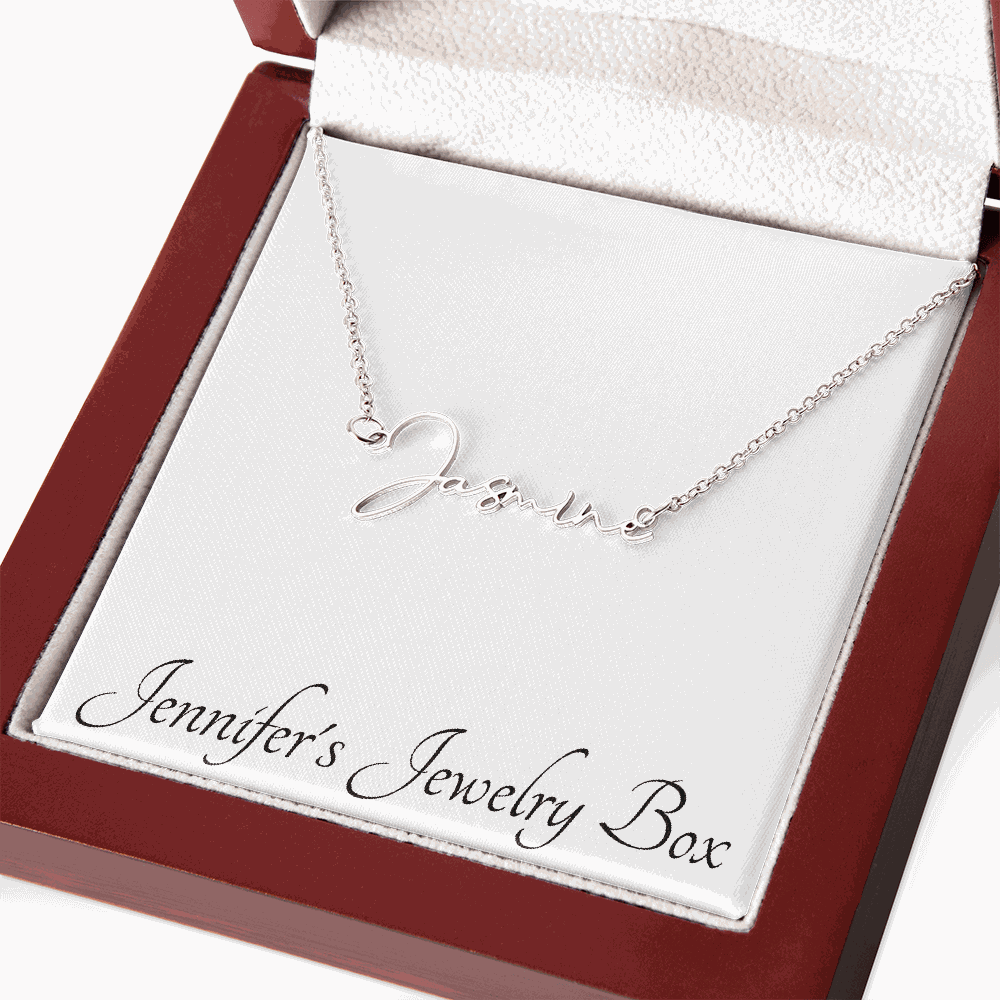 Signature Style Name Necklace — Custom Engraved, Up to 11 Characters