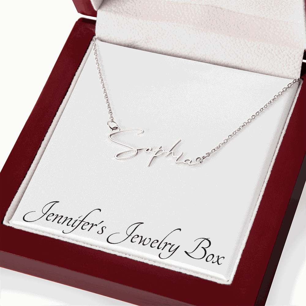 Signature Style Name Necklace — Custom Engraved, Up to 11 Characters