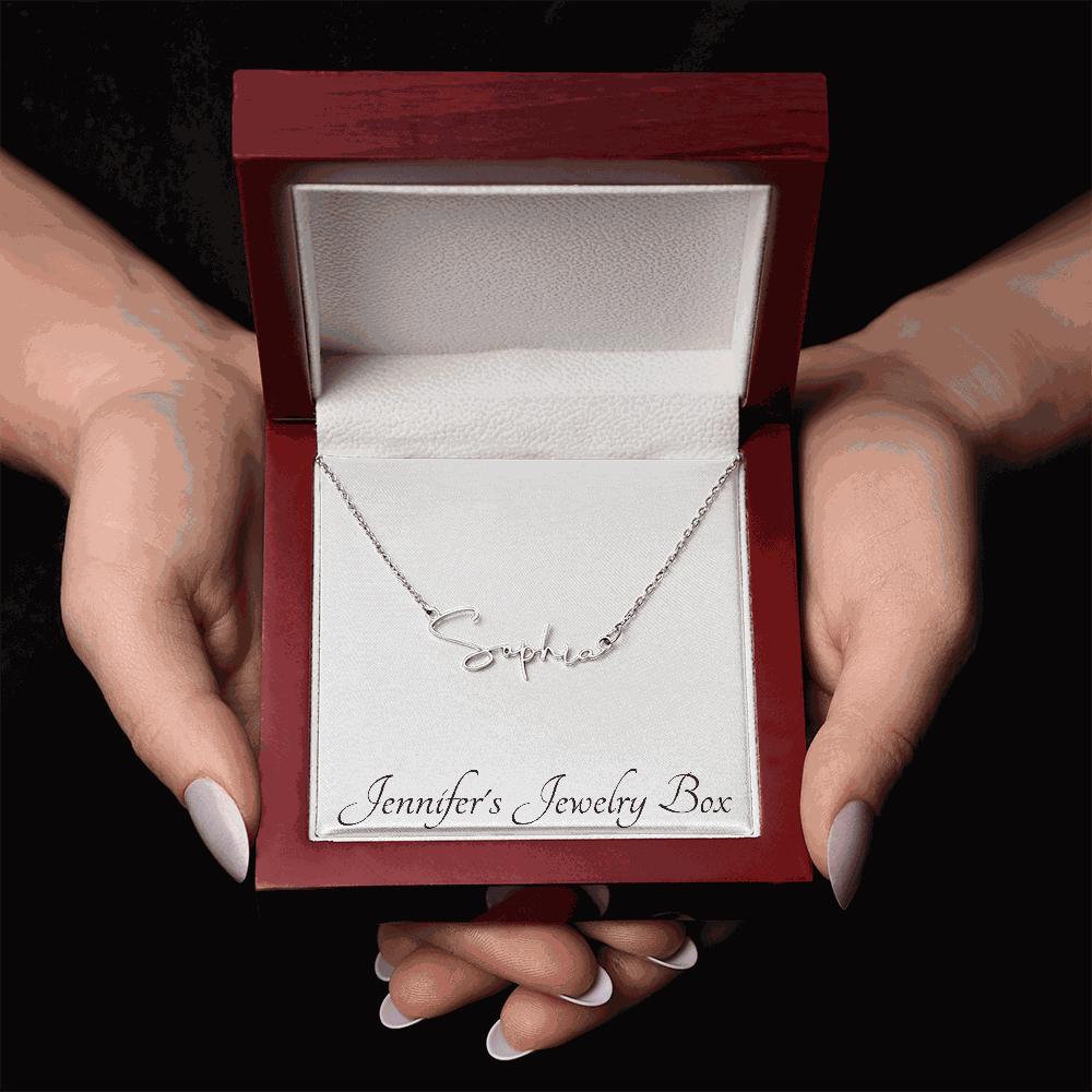 Signature Style Name Necklace — Custom Engraved, Up to 11 Characters