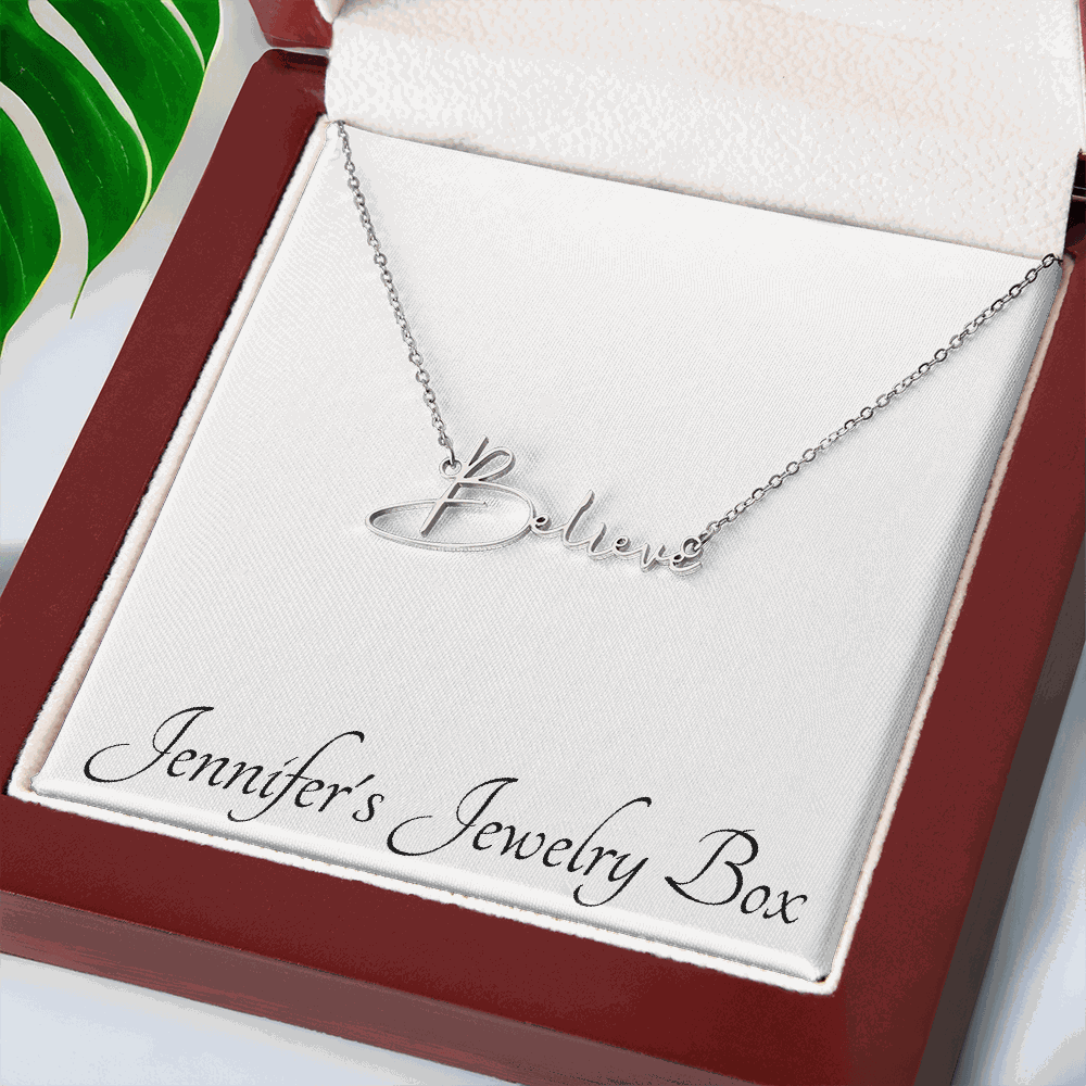 Signature Style Name Necklace — Custom Engraved, Up to 11 Characters