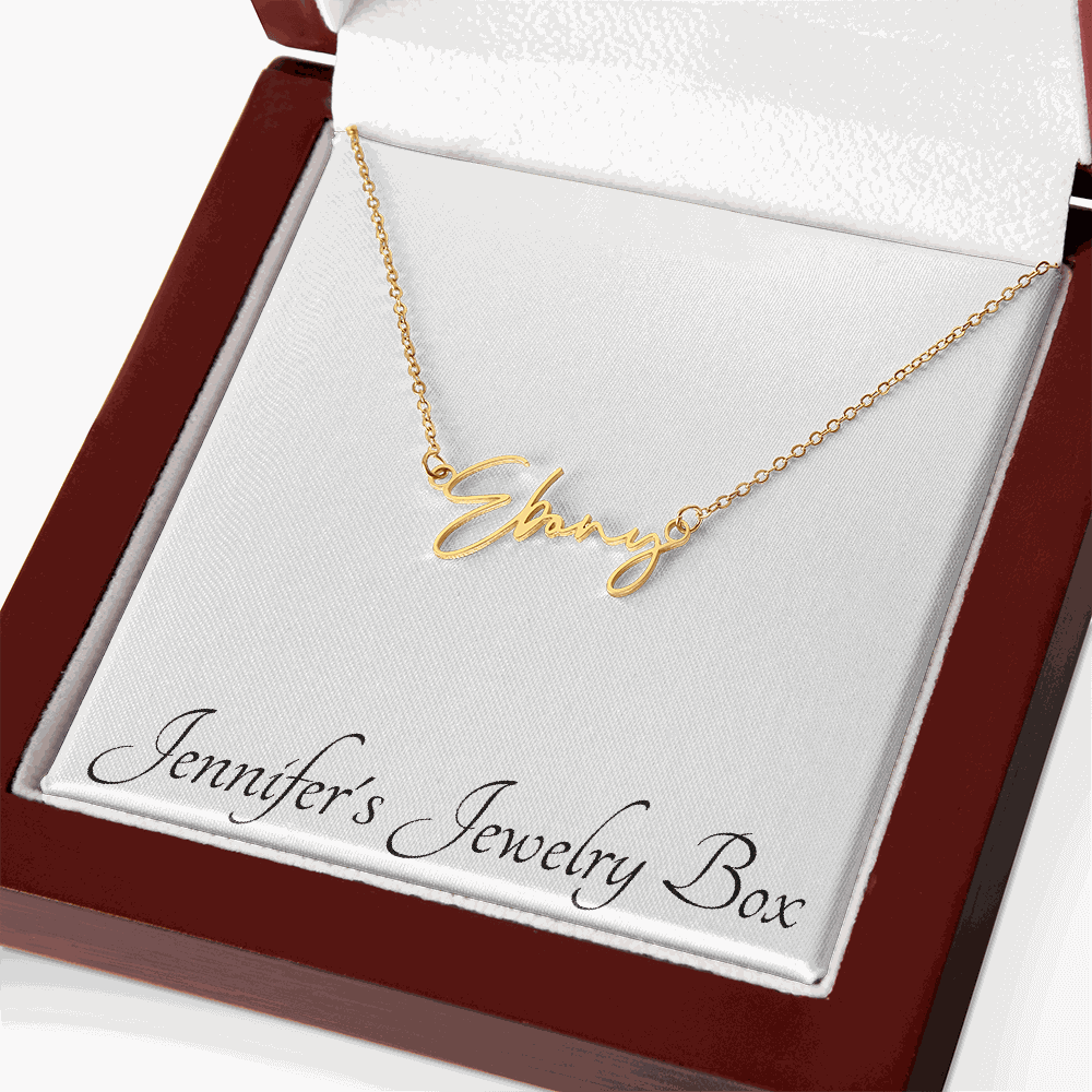 Signature Style Name Necklace — Custom Engraved, Up to 11 Characters