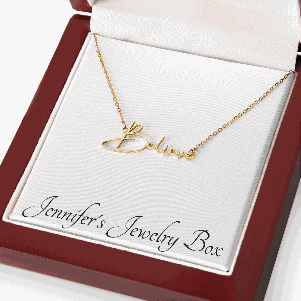 Signature Style Name Necklace — Custom Engraved, Up to 11 Characters